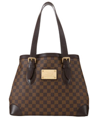 Louis Vuitton Louis Vuitton Brown Damier Ebene & Vachetta Leather Hampstead Mm (Authentic