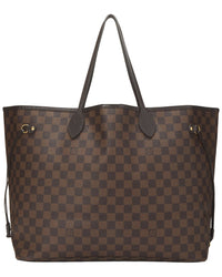 Louis Vuitton Louis Vuitton Brown Damier Ebene & Vachetta Leather Neverfull Gm (Authentic