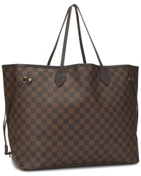 Louis Vuitton Louis Vuitton Brown Damier Ebene & Vachetta Leather Neverfull Gm (Authentic