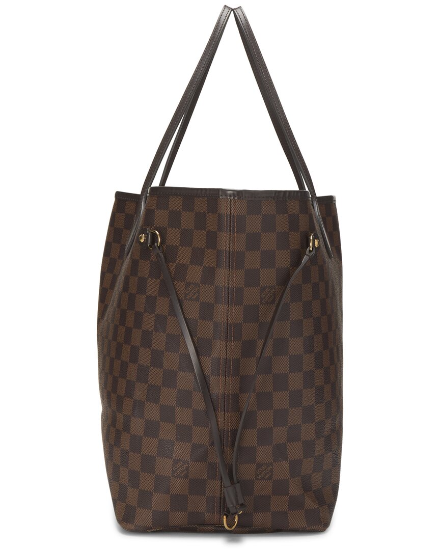 Louis Vuitton Louis Vuitton Brown Damier Ebene & Vachetta Leather Neverfull Gm (Authentic