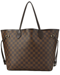 Louis Vuitton Louis Vuitton Brown Damier Ebene & Vachetta Leather Neverfull Mm (Authentic