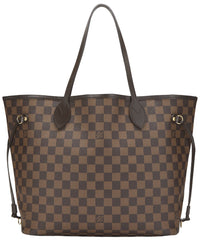 Louis Vuitton Louis Vuitton Brown Damier Ebene & Vachetta Leather Neverfull Mm (Authentic