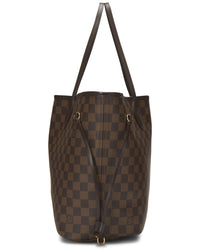Louis Vuitton Louis Vuitton Brown Damier Ebene & Vachetta Leather Neverfull Mm (Authentic