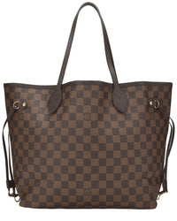 Louis Vuitton Louis Vuitton Brown Damier Ebene & Vachetta Leather Neverfull Mm (Authentic