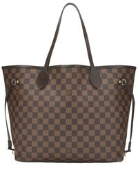Louis Vuitton Louis Vuitton Brown Damier Ebene & Vachetta Leather Neverfull Mm (Authentic
