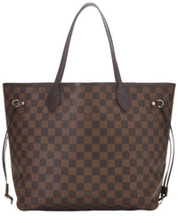 Louis Vuitton Louis Vuitton Brown Damier Ebene & Vachetta Leather Neverfull Pm (Authentic