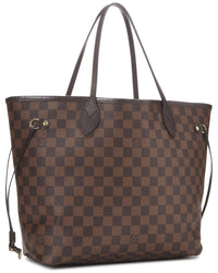 Louis Vuitton Louis Vuitton Brown Damier Ebene & Vachetta Leather Neverfull Pm (Authentic