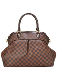 Louis Vuitton Louis Vuitton Brown Damier Ebene & Vachetta Leather Trevi Gm (Authentic