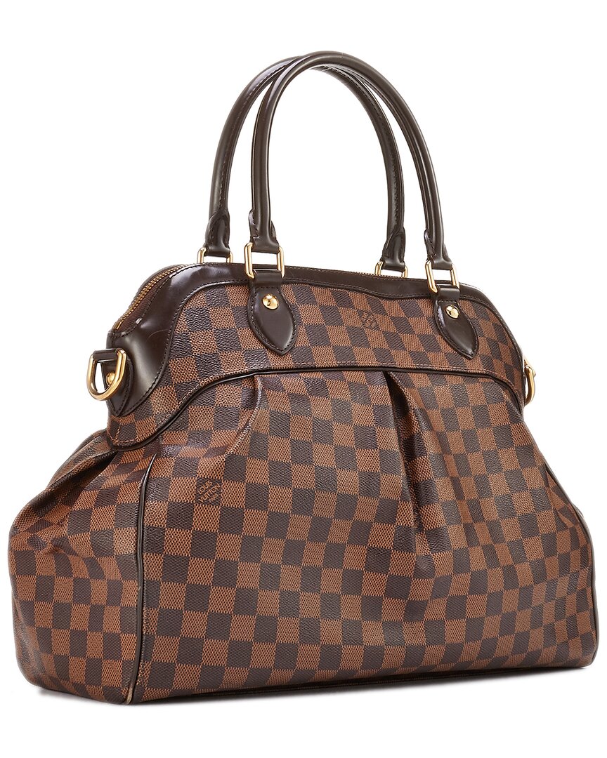 Louis Vuitton Louis Vuitton Brown Damier Ebene & Vachetta Leather Trevi Gm (Authentic