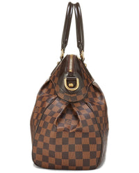 Louis Vuitton Louis Vuitton Brown Damier Ebene & Vachetta Leather Trevi Gm (Authentic