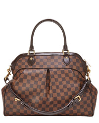 Louis Vuitton Louis Vuitton Brown Damier Ebene & Vachetta Leather Trevi Gm (Authentic