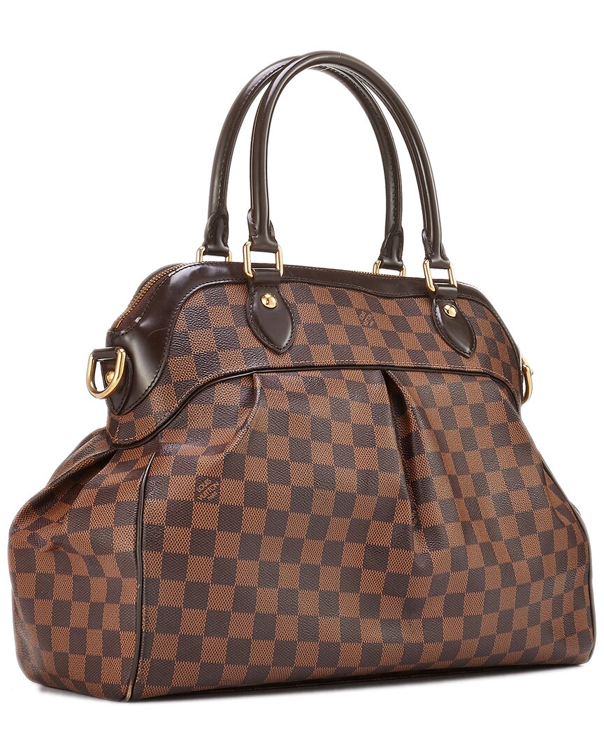 Louis Vuitton Louis Vuitton Brown Damier Ebene & Vachetta Leather Trevi Gm (Authentic