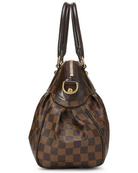 Louis Vuitton Louis Vuitton Brown Damier Ebene & Vachetta Leather Trevi Gm (Authentic