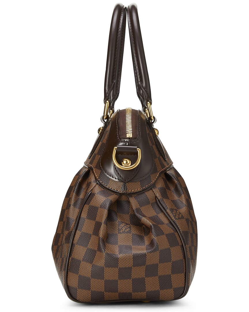Louis Vuitton Louis Vuitton Brown Damier Ebene & Vachetta Leather Trevi Gm (Authentic