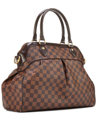 Louis Vuitton Louis Vuitton Brown Damier Ebene & Vachetta Leather Trevi Gm (Authentic