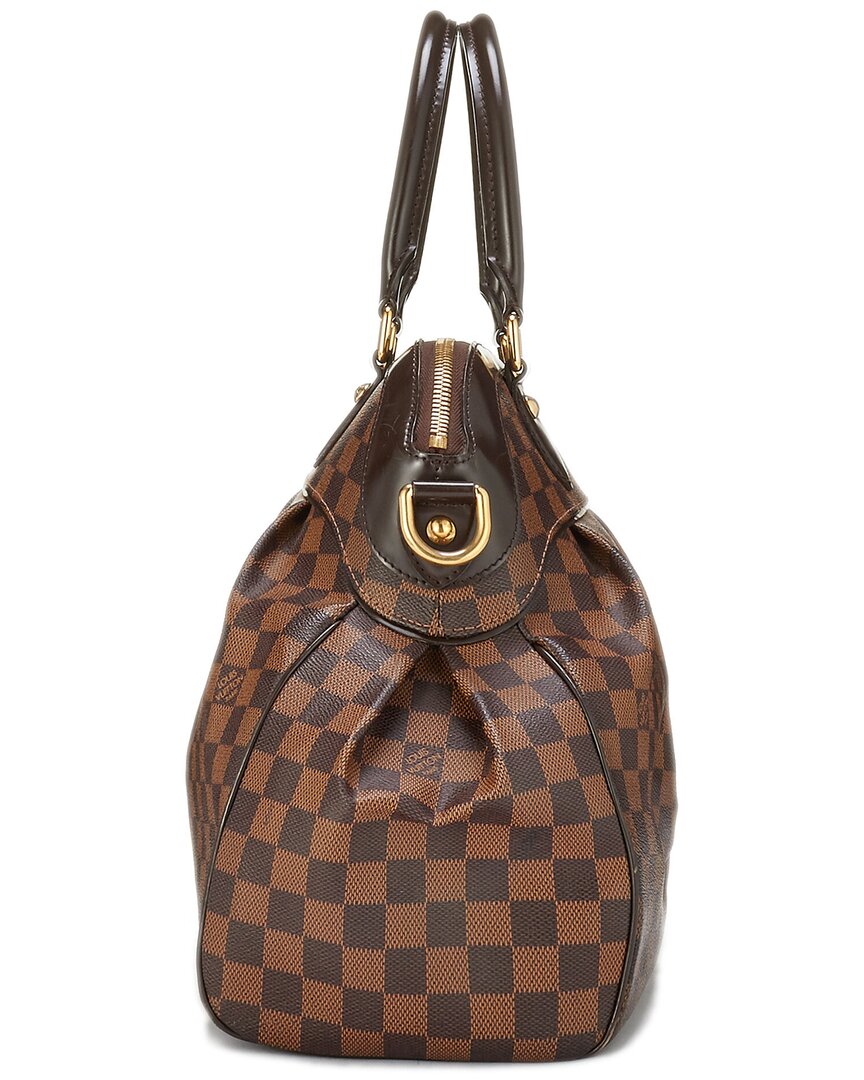 Louis Vuitton Louis Vuitton Brown Damier Ebene & Vachetta Leather Trevi Gm (Authentic