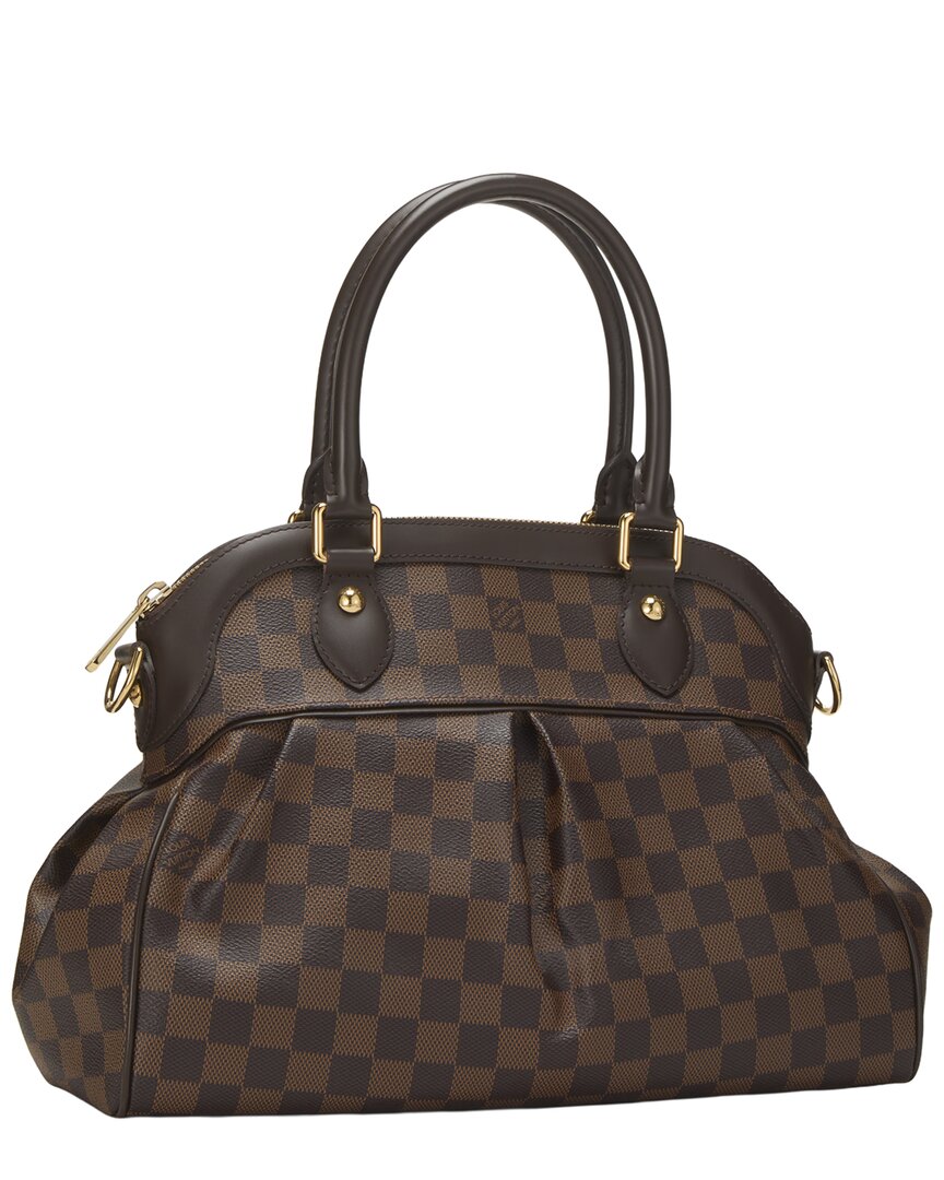 Louis Vuitton Louis Vuitton Brown Damier Ebene & Vachetta Leather Trevi Pm (Authentic