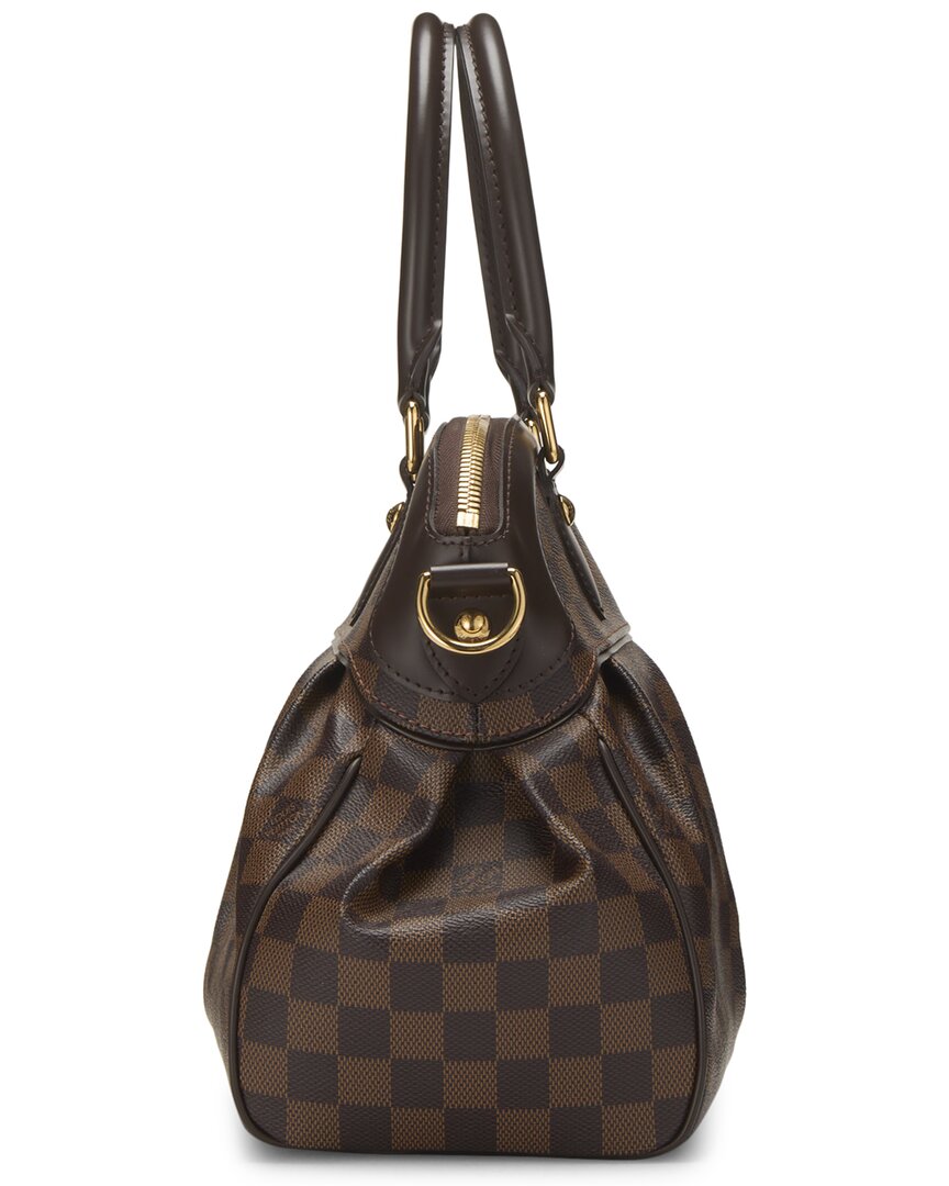 Louis Vuitton Louis Vuitton Brown Damier Ebene & Vachetta Leather Trevi Pm (Authentic