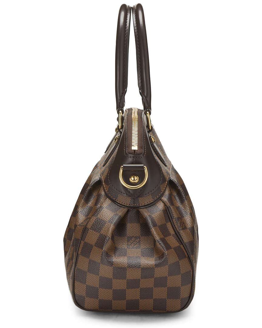 Louis Vuitton Louis Vuitton Brown Damier Ebene & Vachetta Leather Trevi Pm (Authentic