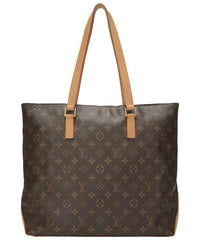 Louis Vuitton Louis Vuitton Brown Monogram Coated Canvas & Vachetta Leather Cabas Mezzo
