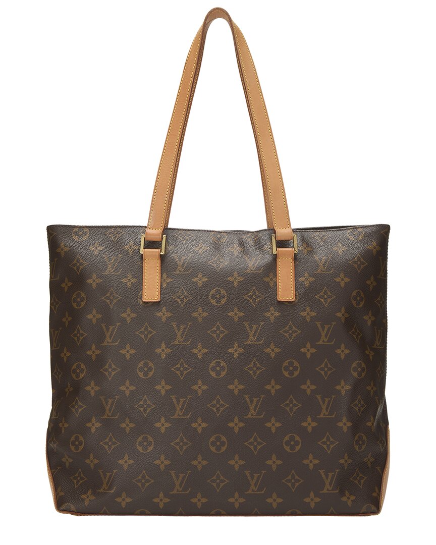 Louis Vuitton Louis Vuitton Brown Monogram Coated Canvas & Vachetta Leather Cabas Mezzo