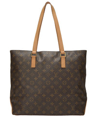 Louis Vuitton Louis Vuitton Brown Monogram Coated Canvas & Vachetta Leather Cabas Mezzo
