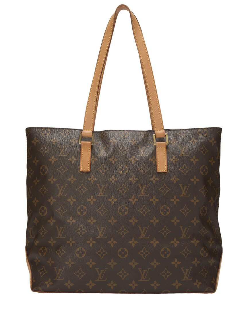 Louis Vuitton Louis Vuitton Brown Monogram Coated Canvas & Vachetta Leather Cabas Mezzo