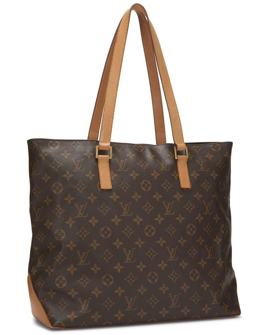 Louis Vuitton Louis Vuitton Brown Monogram Coated Canvas & Vachetta Leather Cabas Mezzo