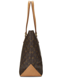 Louis Vuitton Louis Vuitton Brown Monogram Coated Canvas & Vachetta Leather Cabas Mezzo
