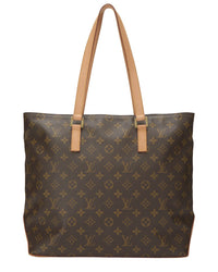 Louis Vuitton Louis Vuitton Brown Monogram Coated Canvas & Vachetta Leather Cabas Mezzo
