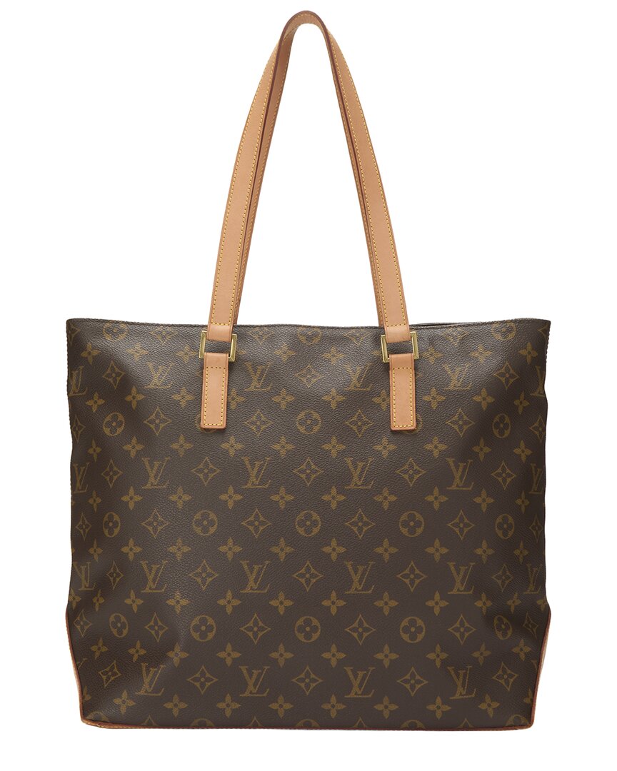 Louis Vuitton Louis Vuitton Brown Monogram Coated Canvas & Vachetta Leather Cabas Mezzo