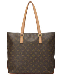 Louis Vuitton Louis Vuitton Brown Monogram Coated Canvas & Vachetta Leather Cabas Mezzo