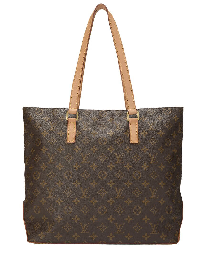 Louis Vuitton Louis Vuitton Brown Monogram Coated Canvas & Vachetta Leather Cabas Mezzo