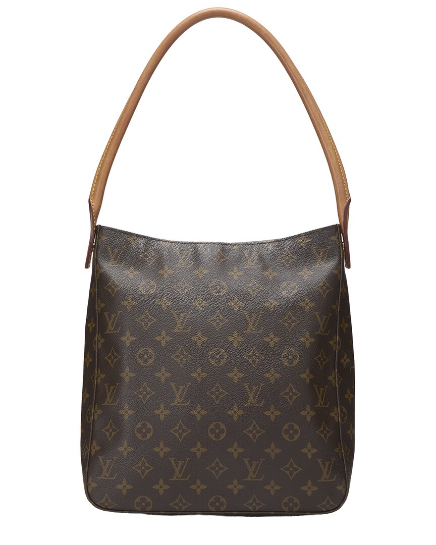 Louis Vuitton Louis Vuitton Brown Monogram Coated Canvas & Vachetta Leather Looping Gm