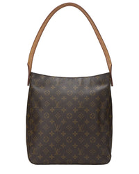 Louis Vuitton Louis Vuitton Brown Monogram Coated Canvas & Vachetta Leather Looping Gm