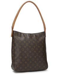 Louis Vuitton Louis Vuitton Brown Monogram Coated Canvas & Vachetta Leather Looping Gm