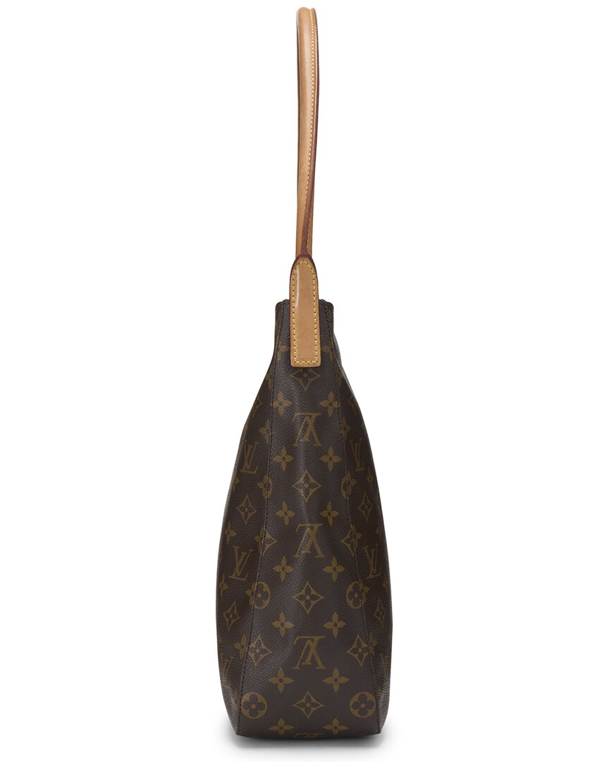 Louis Vuitton Louis Vuitton Brown Monogram Coated Canvas & Vachetta Leather Looping Gm
