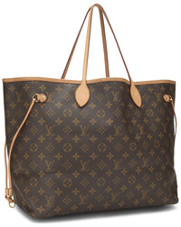 Pre-Owned Louis Vuitton Brown Monogram Coated Canvas & Vachetta Leather Neverfull Gm