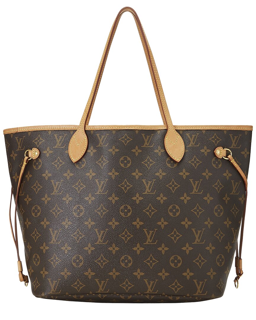 Louis Vuitton Louis Vuitton Brown Monogram Coated Canvas & Vachetta Leather Neverfull Gm