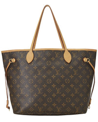 Louis Vuitton Louis Vuitton Brown Monogram Coated Canvas & Vachetta Leather Neverfull Gm