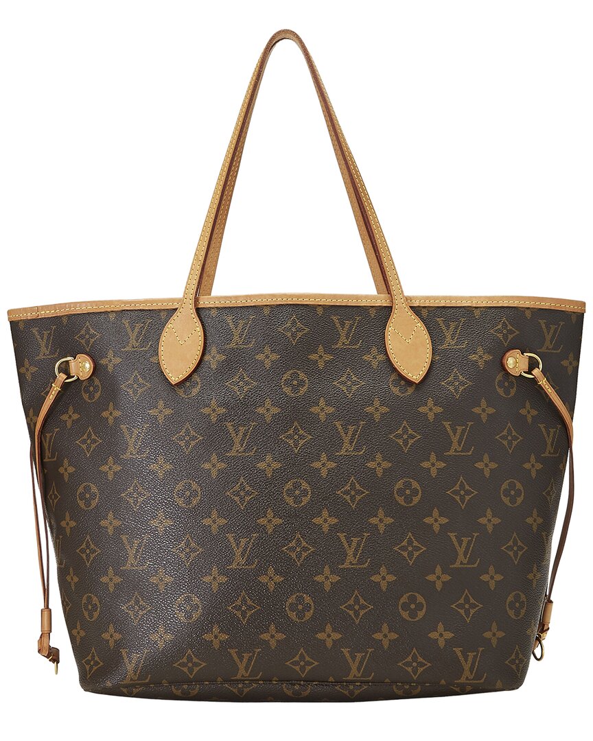 Louis Vuitton Louis Vuitton Brown Monogram Coated Canvas & Vachetta Leather Neverfull Gm