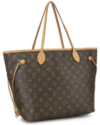 Louis Vuitton Louis Vuitton Brown Monogram Coated Canvas & Vachetta Leather Neverfull Gm