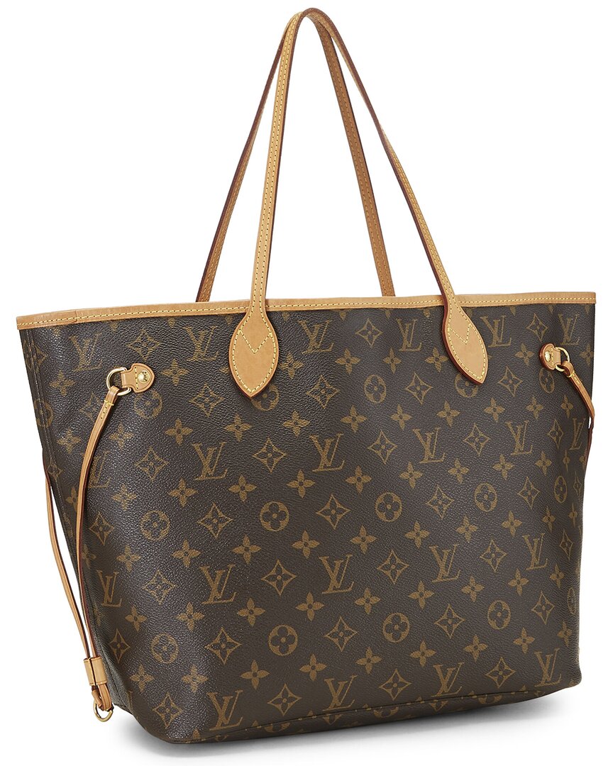 Louis Vuitton Louis Vuitton Brown Monogram Coated Canvas & Vachetta Leather Neverfull Gm