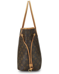 Louis Vuitton Louis Vuitton Brown Monogram Coated Canvas & Vachetta Leather Neverfull Gm