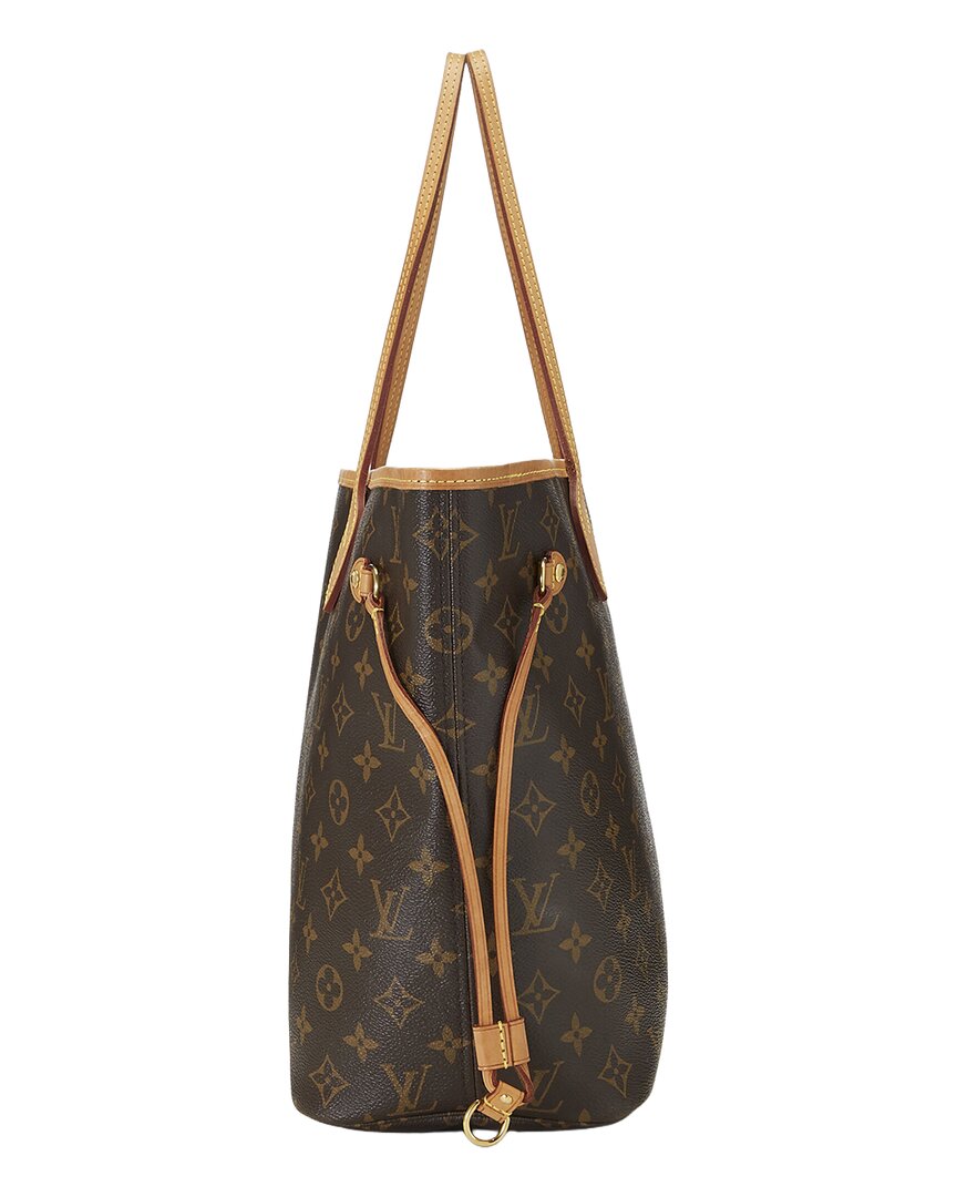 Pre-Owned Louis Vuitton Brown Monogram Coated Canvas & Vachetta Leather Neverfull Mm
