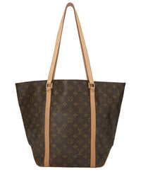 Louis Vuitton Louis Vuitton Brown Monogram Coated Canvas & Vachetta Leather Sac Shopping