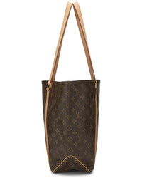 Louis Vuitton Louis Vuitton Brown Monogram Coated Canvas & Vachetta Leather Sac Shopping
