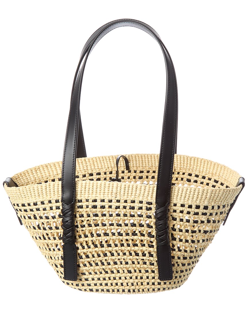 Loewe Braid Small Palm & Leather Basket Tote