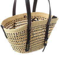 Loewe Braid Small Palm & Leather Basket Tote