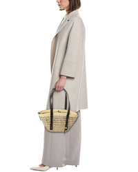 Loewe Braid Small Palm & Leather Basket Tote